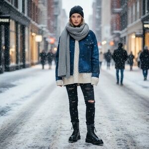 G-STAR RAW Women's Oversized Denim Jacket Blue Vintage Wash Medium NWT $250‎